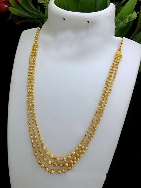 Women Micro Gold Plated 3 layerd Chain/ Elite Bejeweled Women Necklaces & Chains