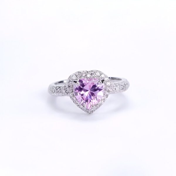 Rose Gold Wedding Ring & Gold Plated Pink Cubic Ring