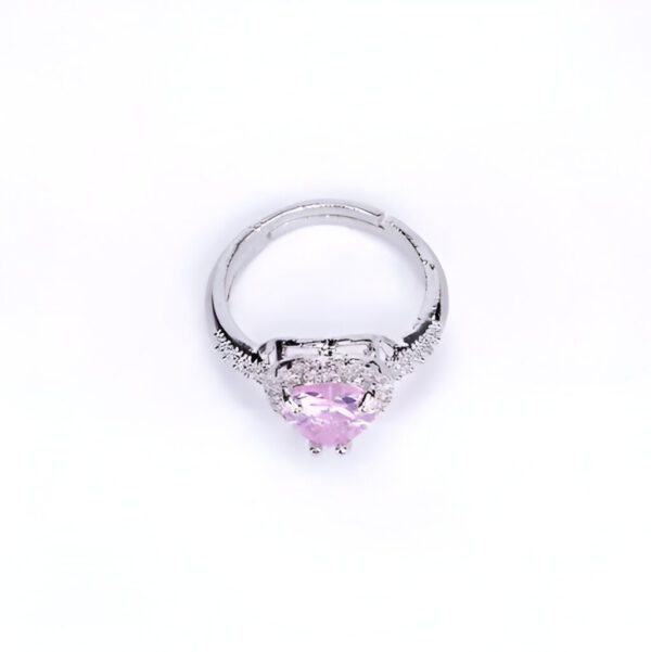Rose Gold Wedding Ring & Gold Plated Pink Cubic Ring