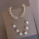 Crystal Pearl Unique Earrings Ear Clips Ear Cuff For Women Non-Piercing Zircon Clip Earrings Party Jewelry Gifts