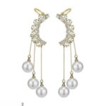 Crystal Pearl Unique Earrings Ear Clips Ear Cuff For Women Non-Piercing Zircon Clip Earrings Party Jewelry Gifts - Image 2