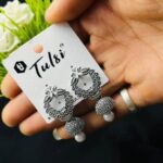 Silver Plated Earrings And Silvar Plated Small Earrings ( Combo Of 6)
